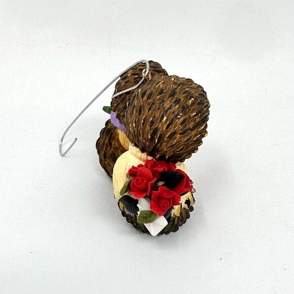 Vintage Hallmark Hedgehog Couple Christmas Ornament Stuck on You 2003 - Picture 8 of 9